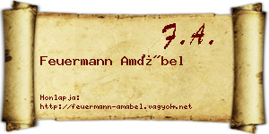Feuermann Amábel névjegykártya